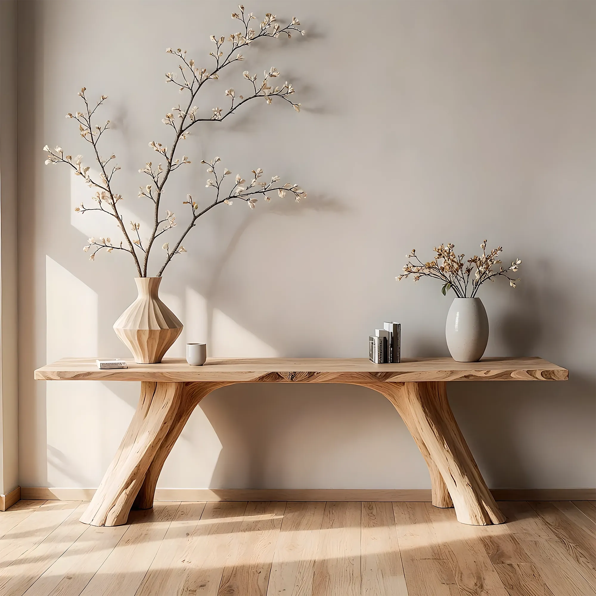 Rustic Solid Wood Home Console Table – Entryway & Living Room Style