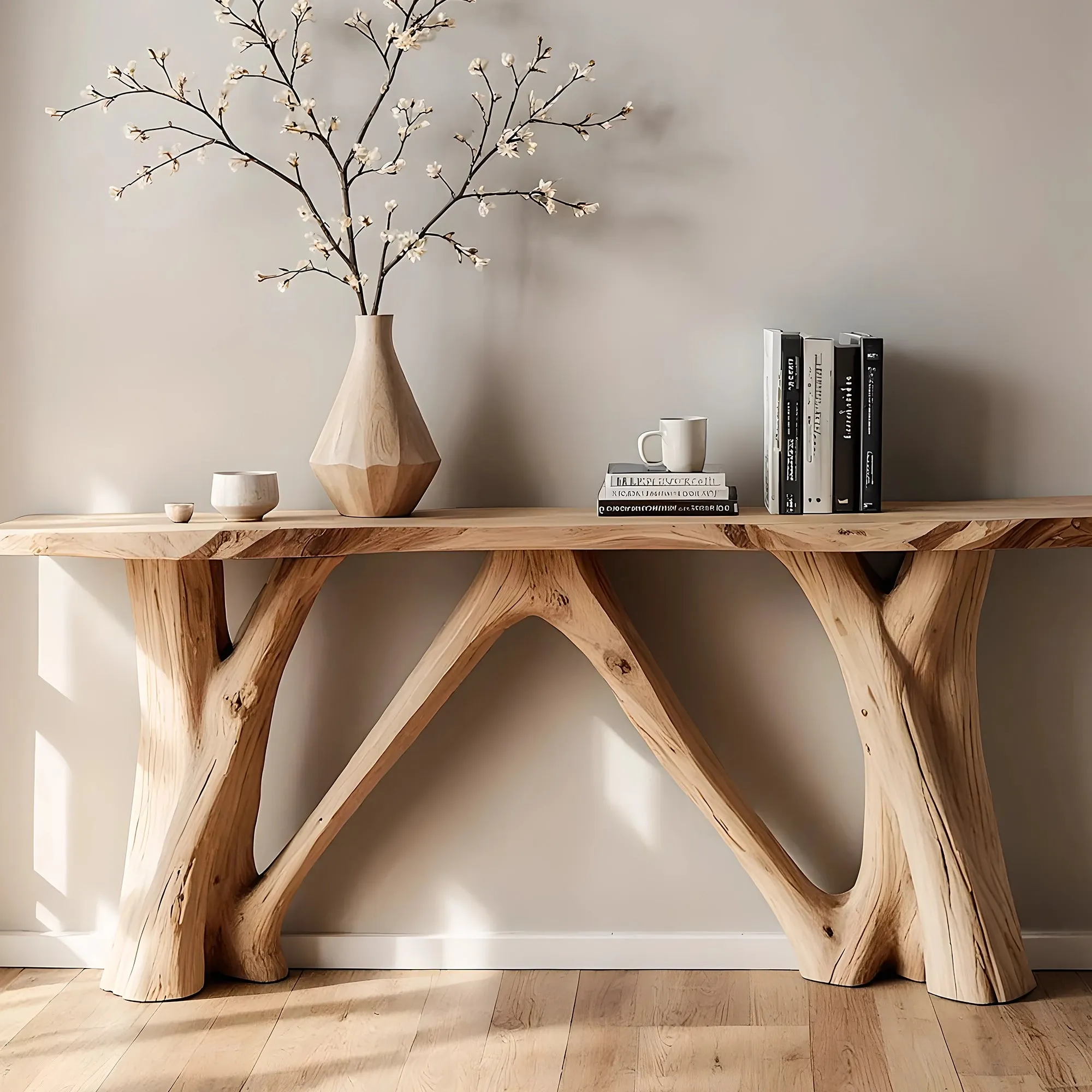 Unique Live Edge Home Console – Artisan Handmade Wood Furniture