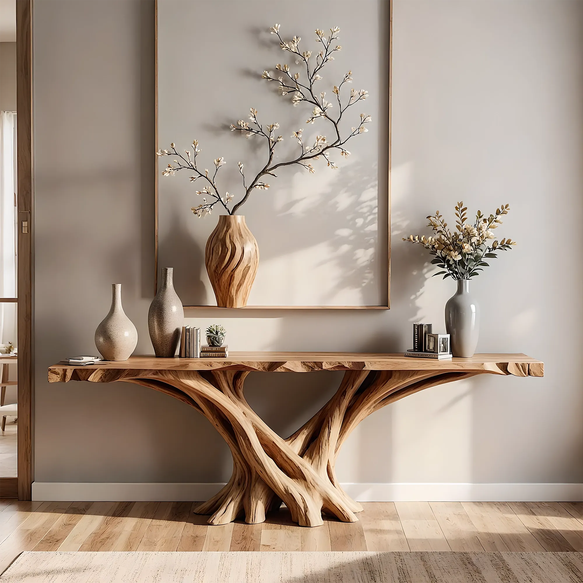Unique Live Edge Home Console – Artisan Handmade Wood Furniture