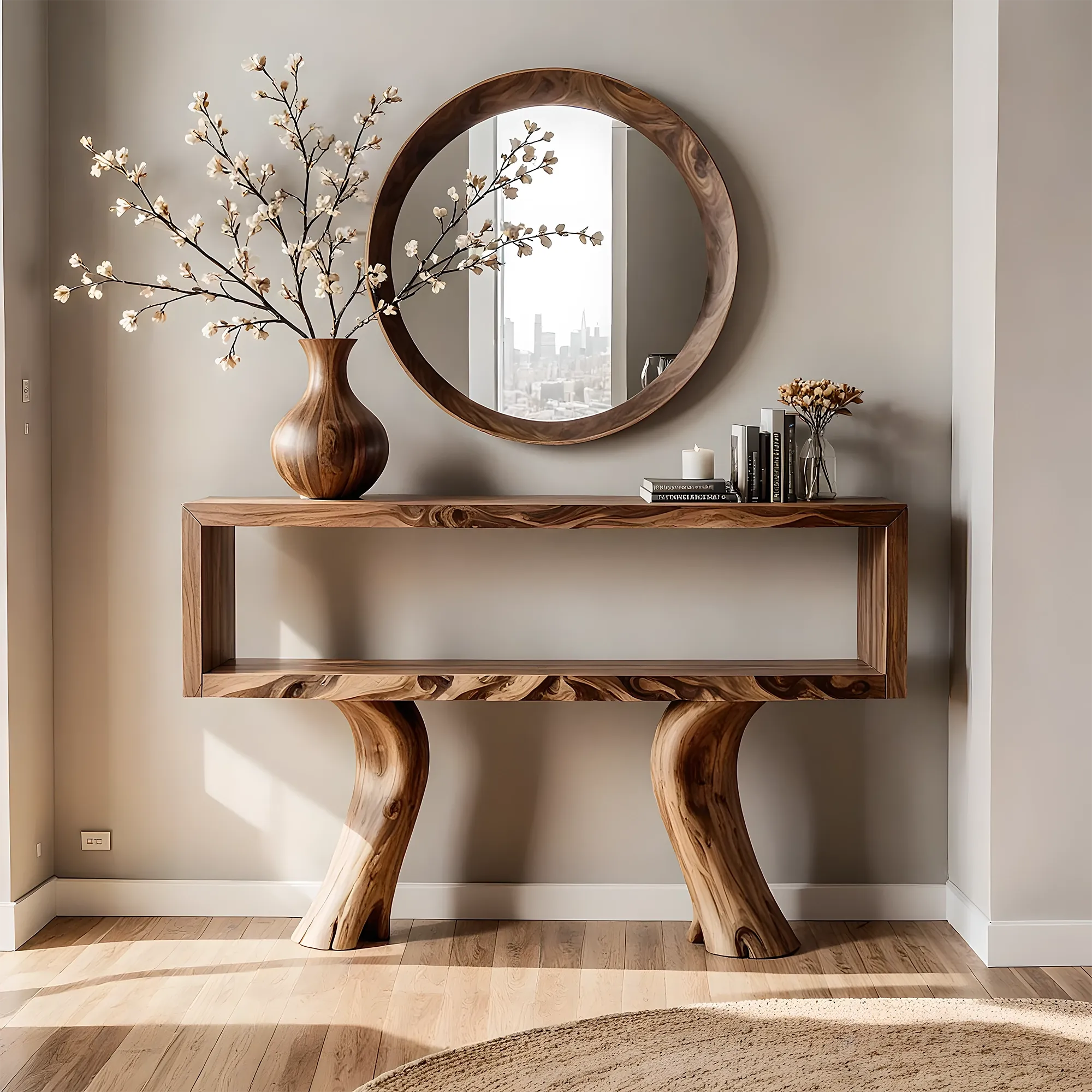 Eco-Friendly Solid Wood Home Console – Artisan Handmade Furniture