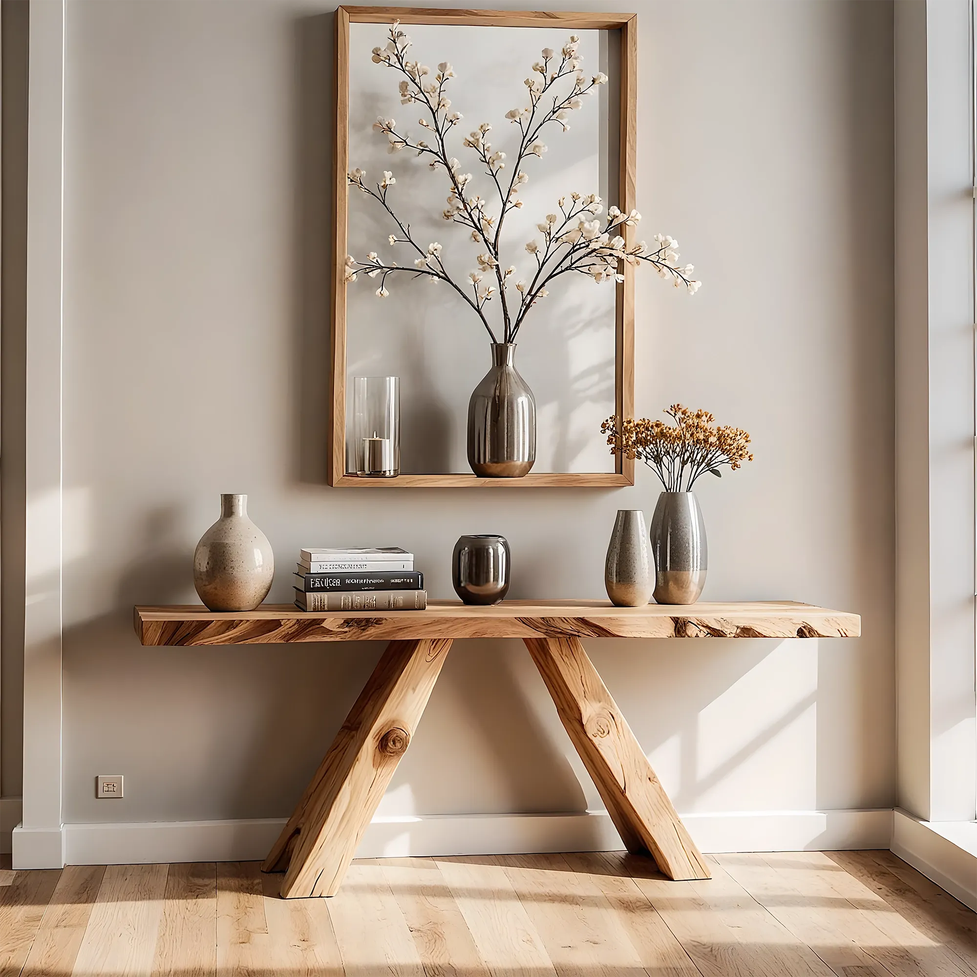 Artisan Home Console Table – Handmade Solid Wood with Unique Design