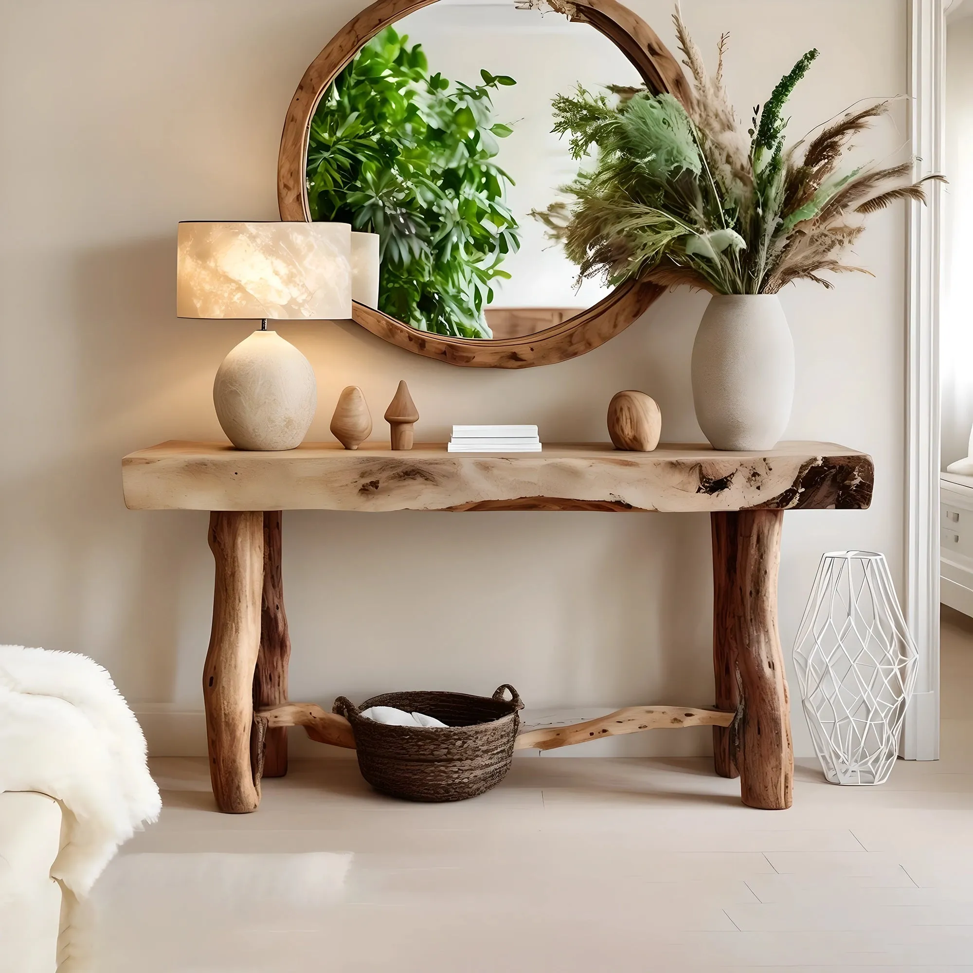 Farmhouse Accent Table Entryway Decor