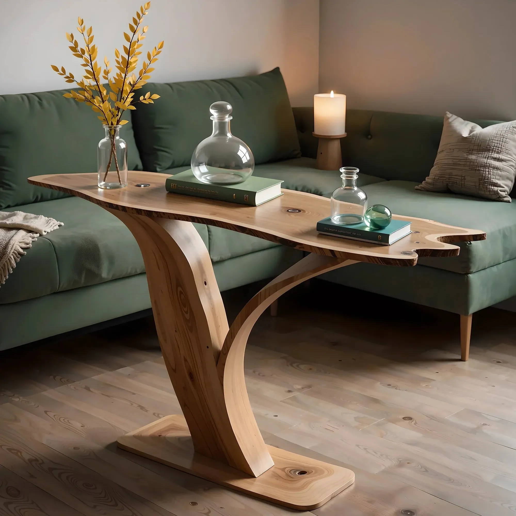 Rustic Solid Wood Console Table – Handmade Entryway