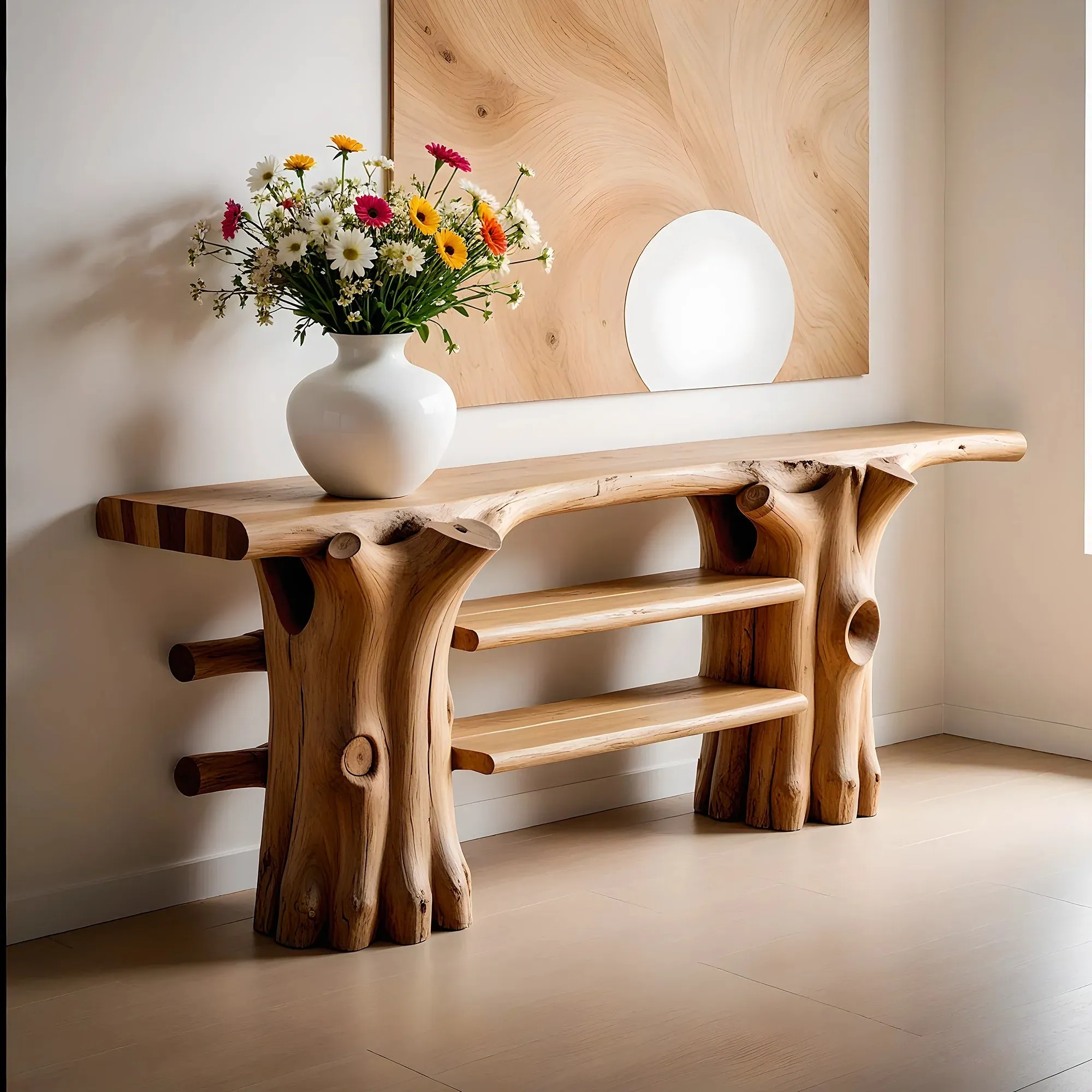 Reclaimed Wood Console Table – Rustic Farmhouse Entryway
