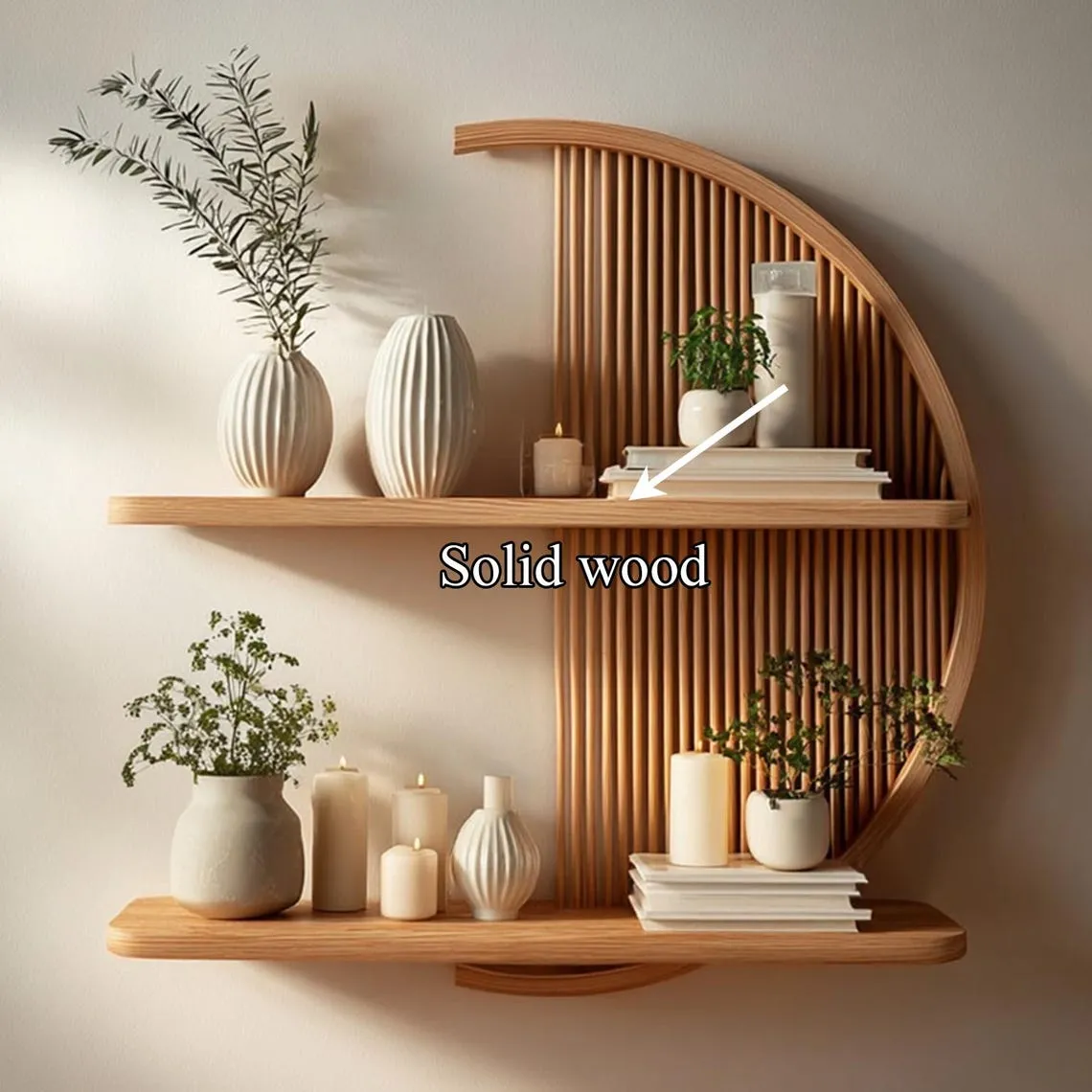 Floating Shelf Set Solid Wood Handmade Live Edge Wood Wall Shelf For Bookshelf Decor Rustic Home Accent Housewarming Gift - Image 3