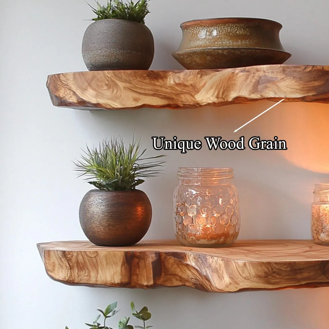 Floating shelf live edge floating shelves wood rustic floating shelf display shelf desk shelf unique home decor gift christmas - Image 4
