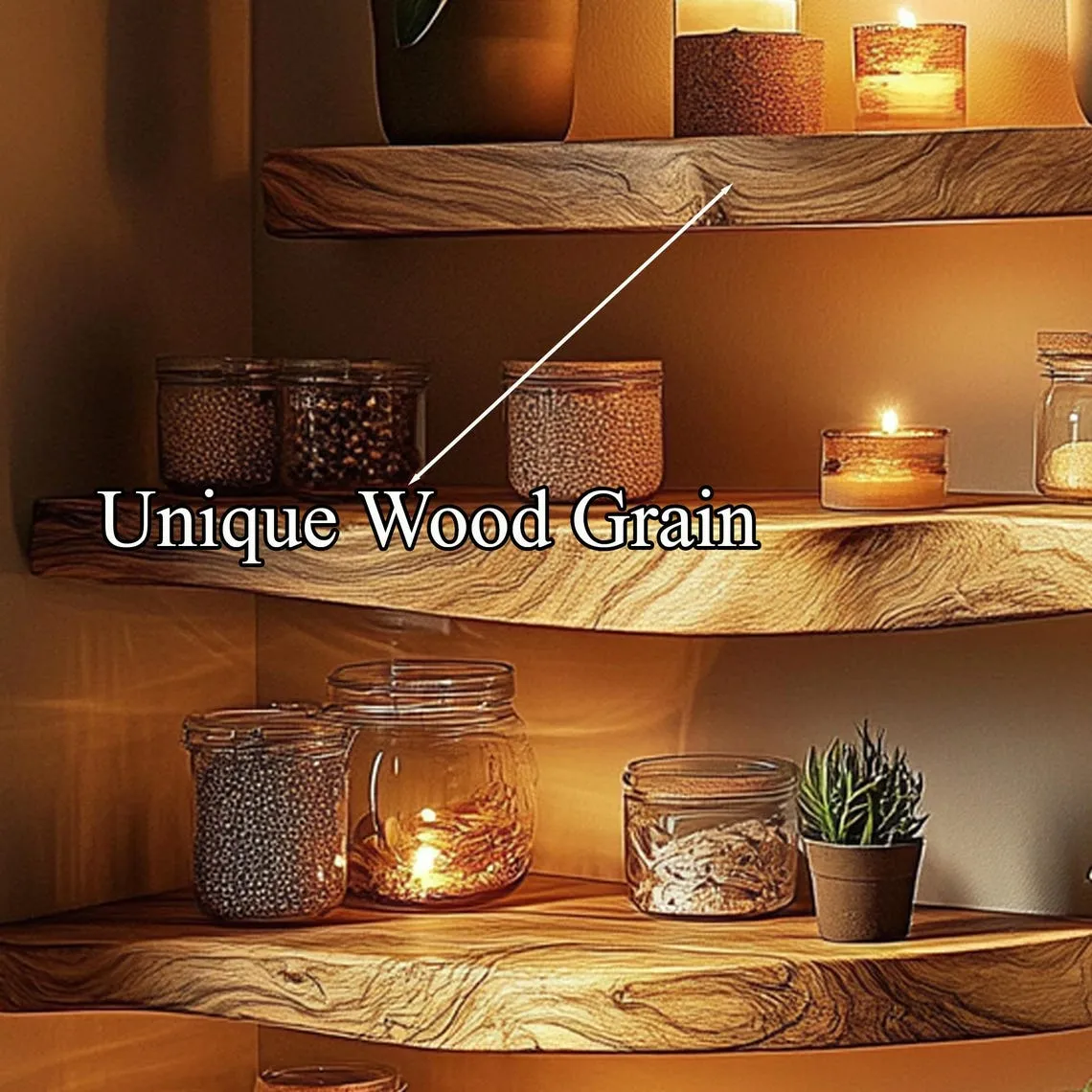 Floating shelves Wall shelves Solid wood shelves Solid wood shelves Living room organization Wooden shelves, Wooden shelves decor home - Image 4