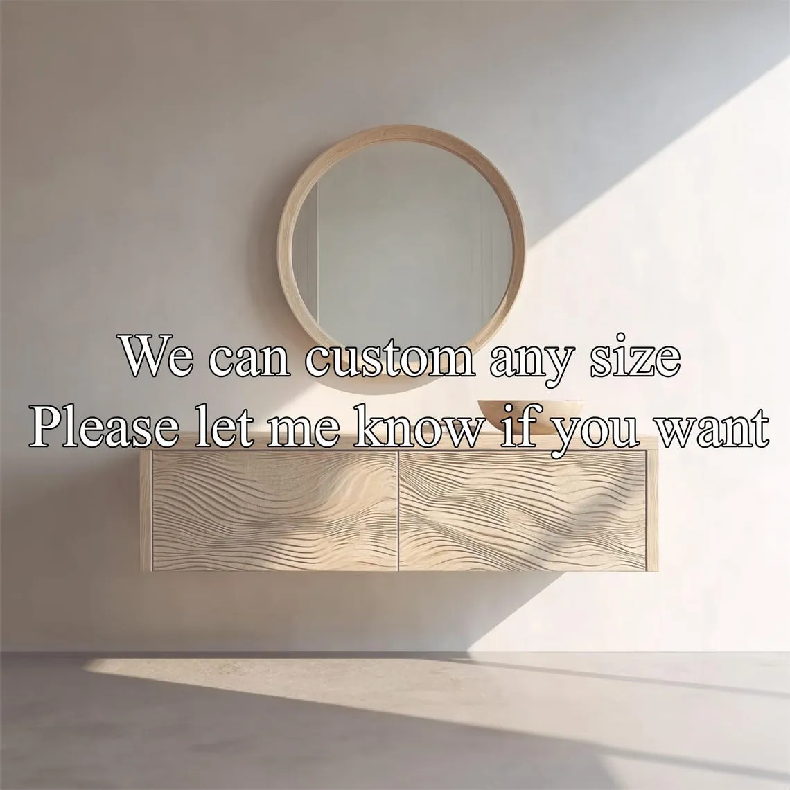 Solid Wood Sink Shelf Custom Cabinet Wooden Bathroom Vanity Rustic Storage Wood Furniture Bathroom Decor - Image 2