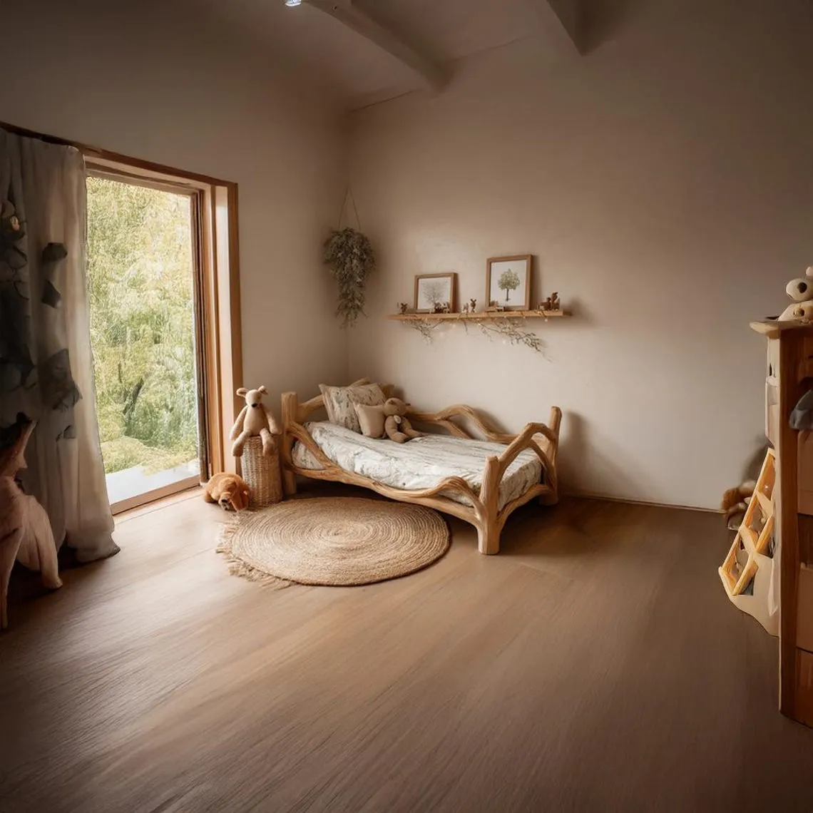 Wood baby bed frame montessori bed toddler custom bed platform bed bunk bed floor bed woodworking plans gift for children bedroom decor - Image 6