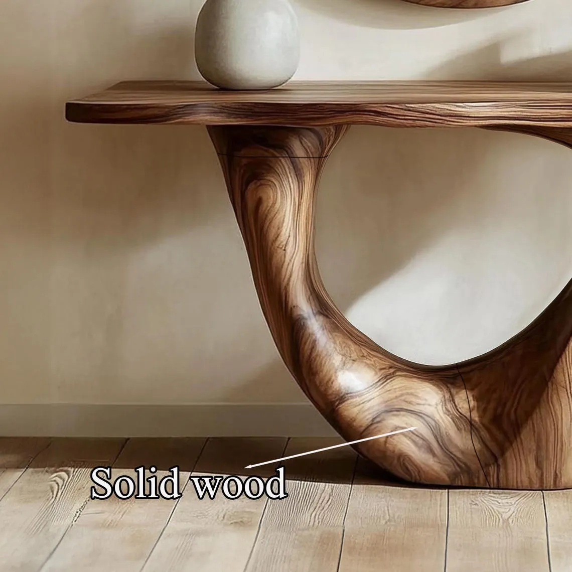 Vintage console table console table side table farmhouse table top solid wood  handmade furniture living room table gift her - Image 5