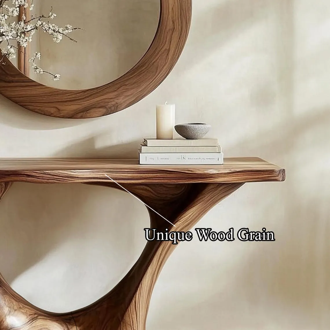 Vintage console table console table side table farmhouse table top solid wood  handmade furniture living room table gift her - Image 6
