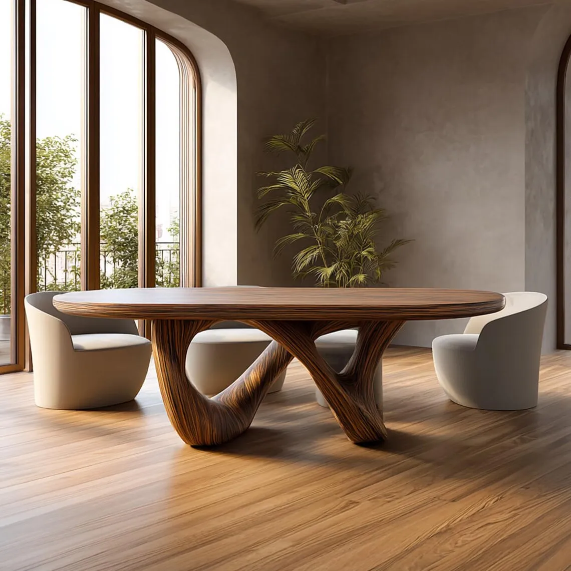 Free standing natural wood console table  unique handmade design custom solid wood entryway decoration gift decor living room
