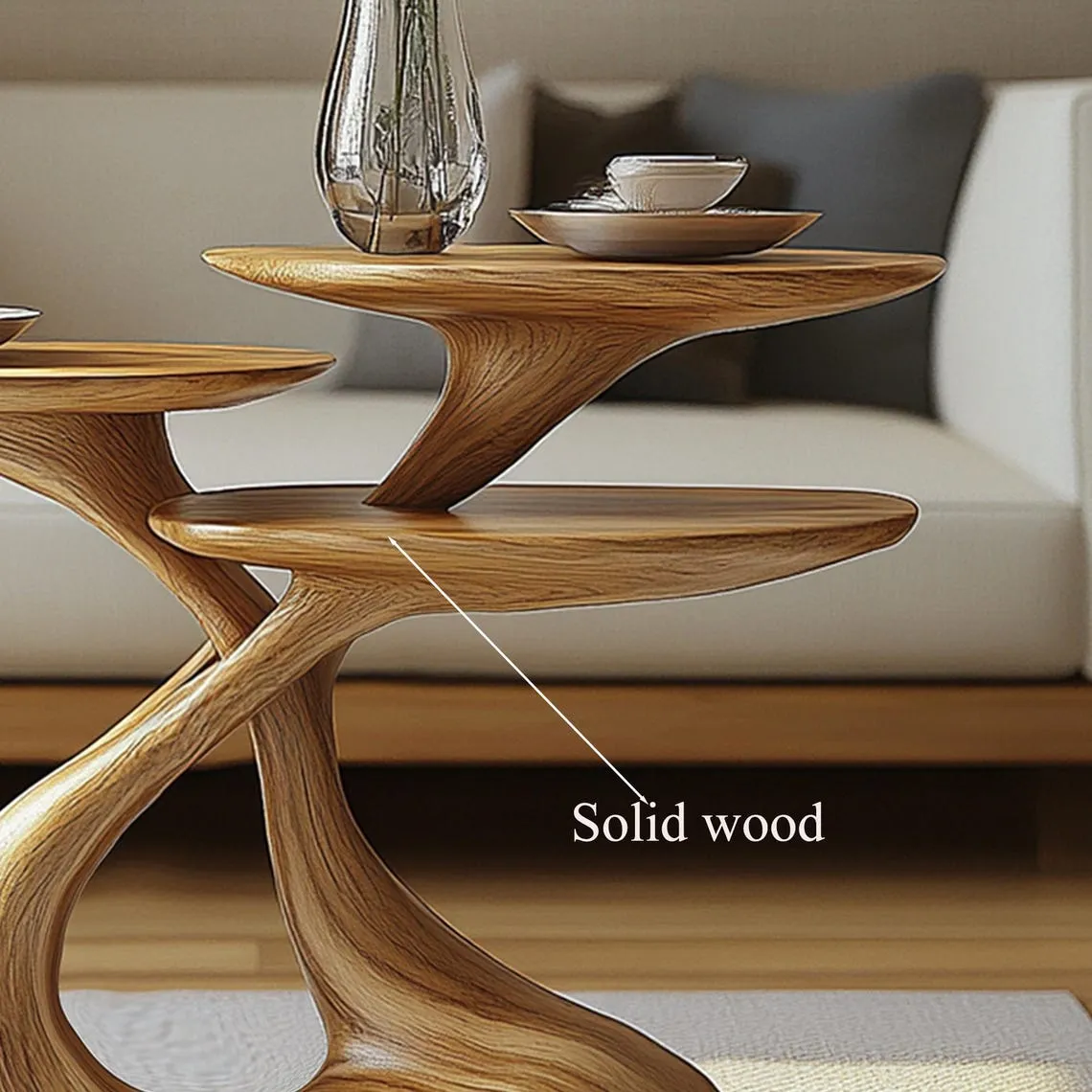 Narrow console table mid century modern farmhouse table handmade furniture living room table decor mother gift - Image 4