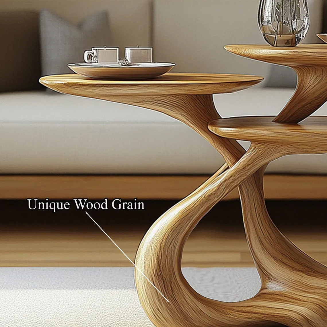 Narrow console table mid century modern farmhouse table handmade furniture living room table decor mother gift - Image 5