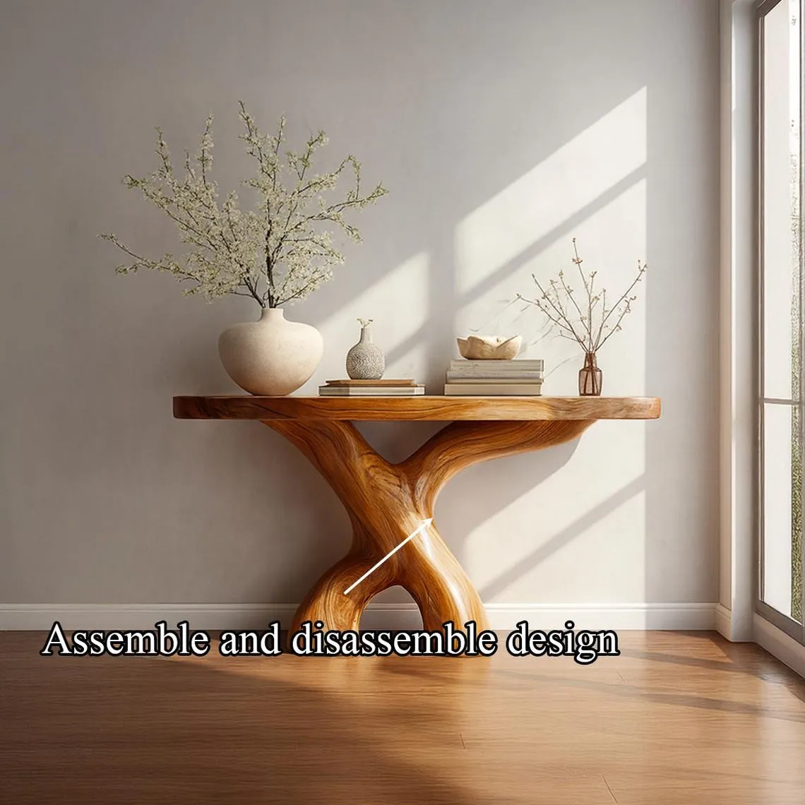Farmhouse wall table reclaimed wood console table handmade wooden entry way table console furniture unique home decor gift - Image 5