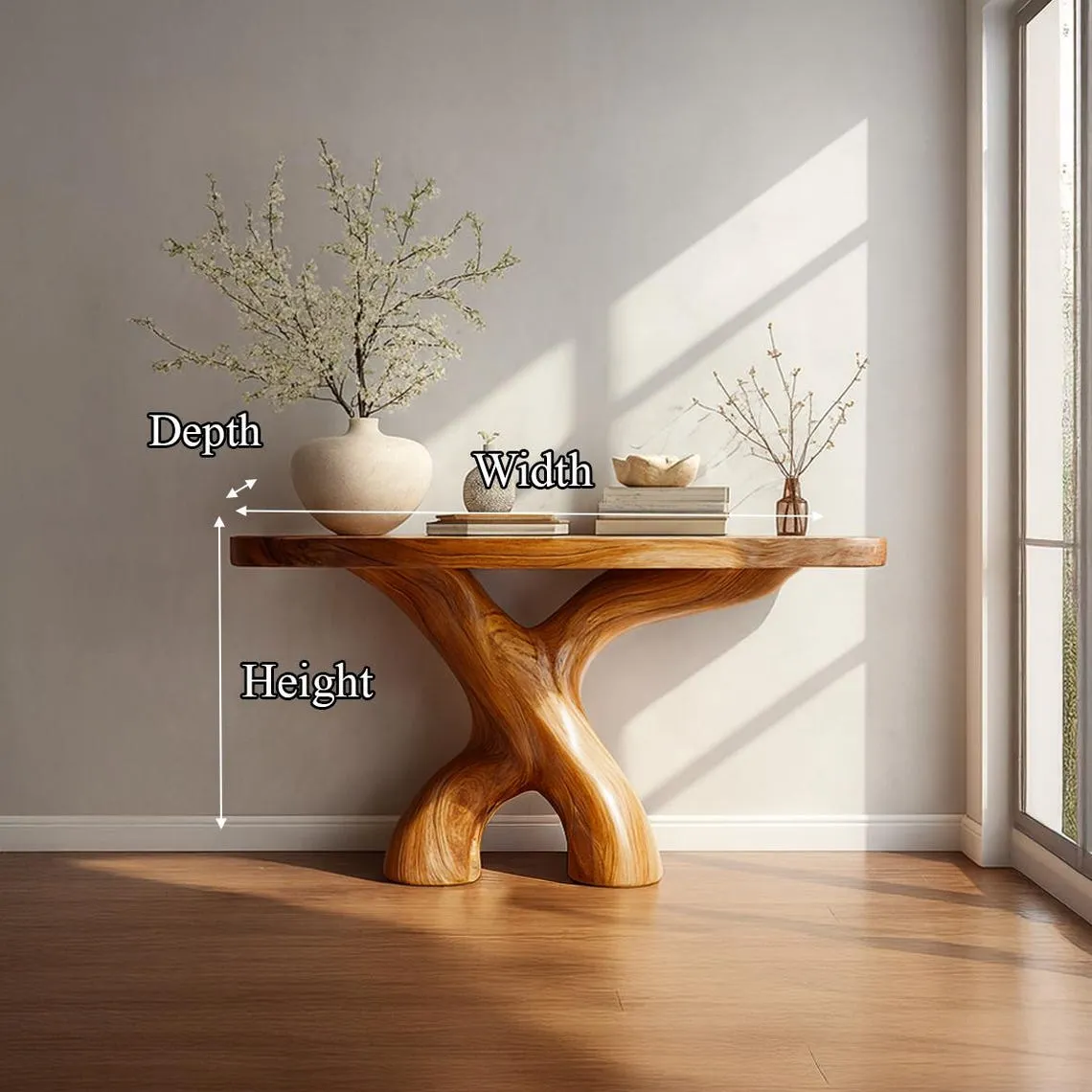 Farmhouse wall table reclaimed wood console table handmade wooden entry way table console furniture unique home decor gift - Image 6