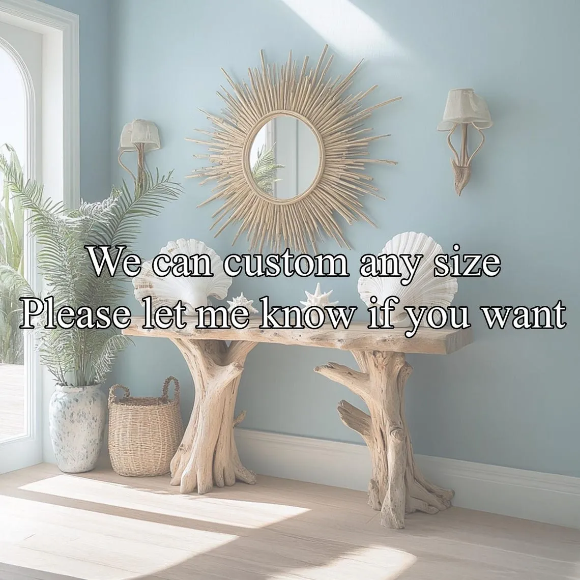 Custom narrow console table handmade mid century modern hallway table side table solid wood  beach house decor gift - Image 2