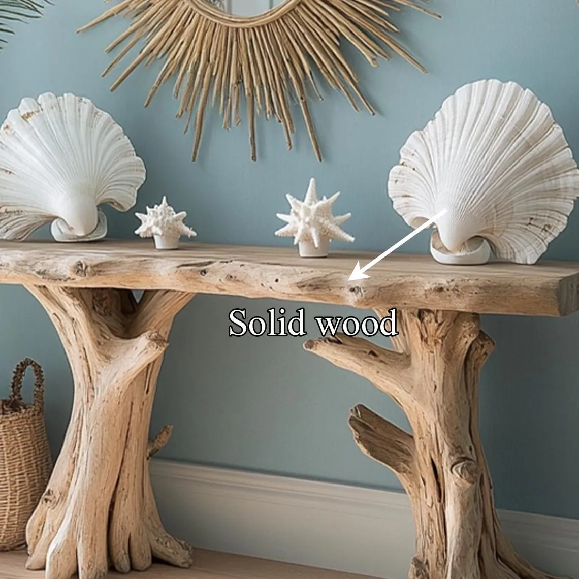Custom narrow console table handmade mid century modern hallway table side table solid wood  beach house decor gift - Image 4