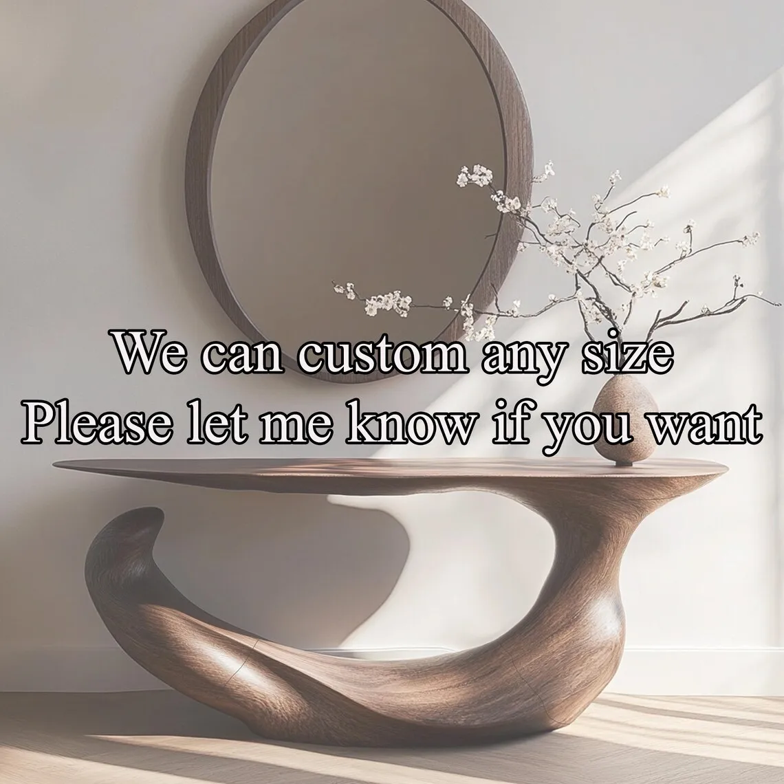 Narrow console table solid wood side table furniture farmhouse table entryway table decor living room gift her - Image 3