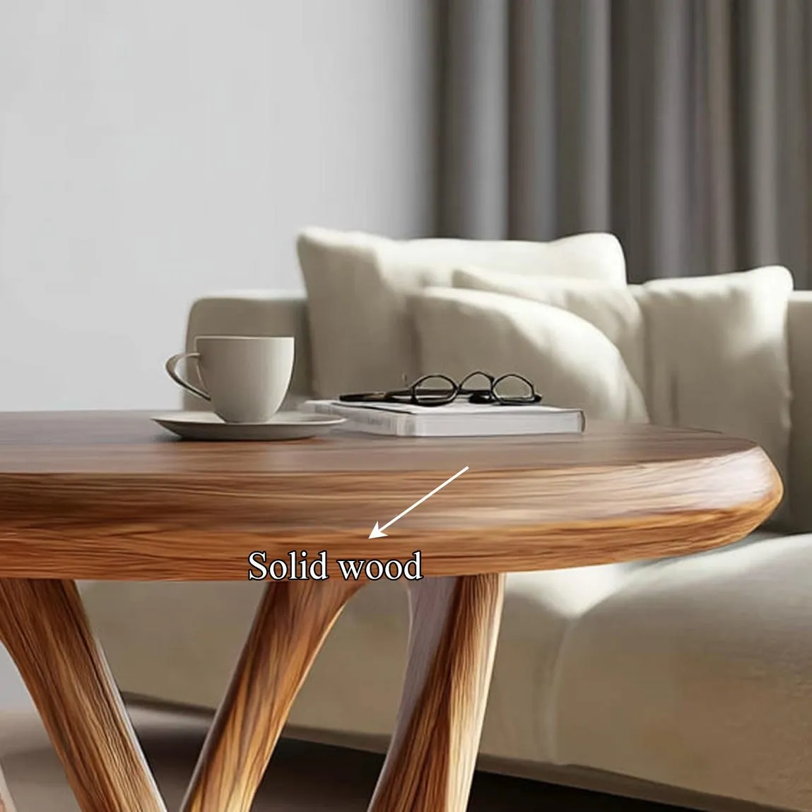 Round Wood Coffee Table Rustic Wood Coffee Table  Reclaimed Wood Coffee Table Farmhouse Round Coffee Table Decor Home Gift - Image 3