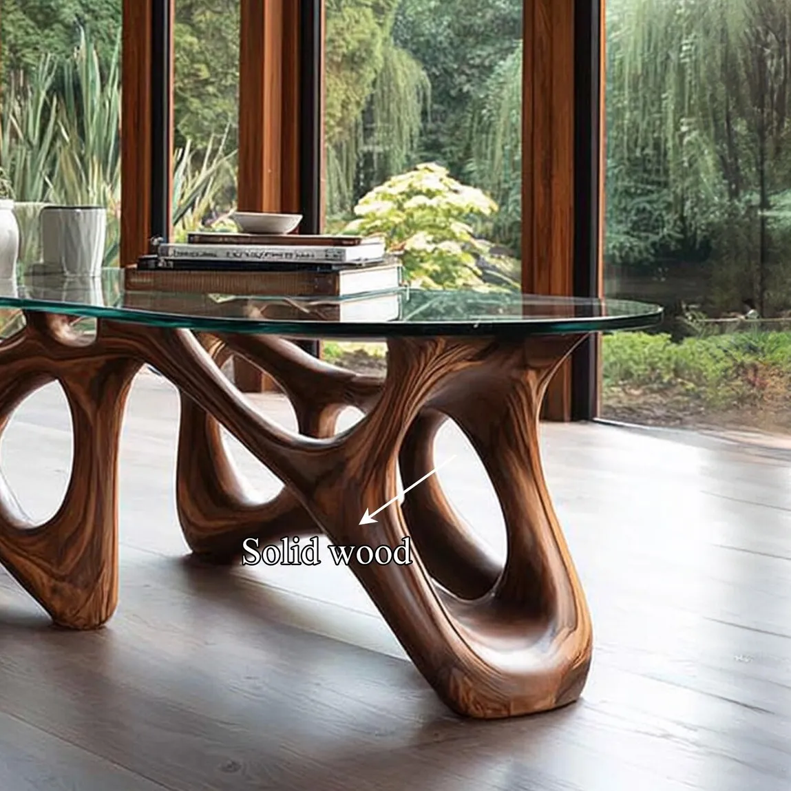 Wooden table legs unique wooden coffee table legs dining table legs handmade furniture legs decor living room gift - Image 5