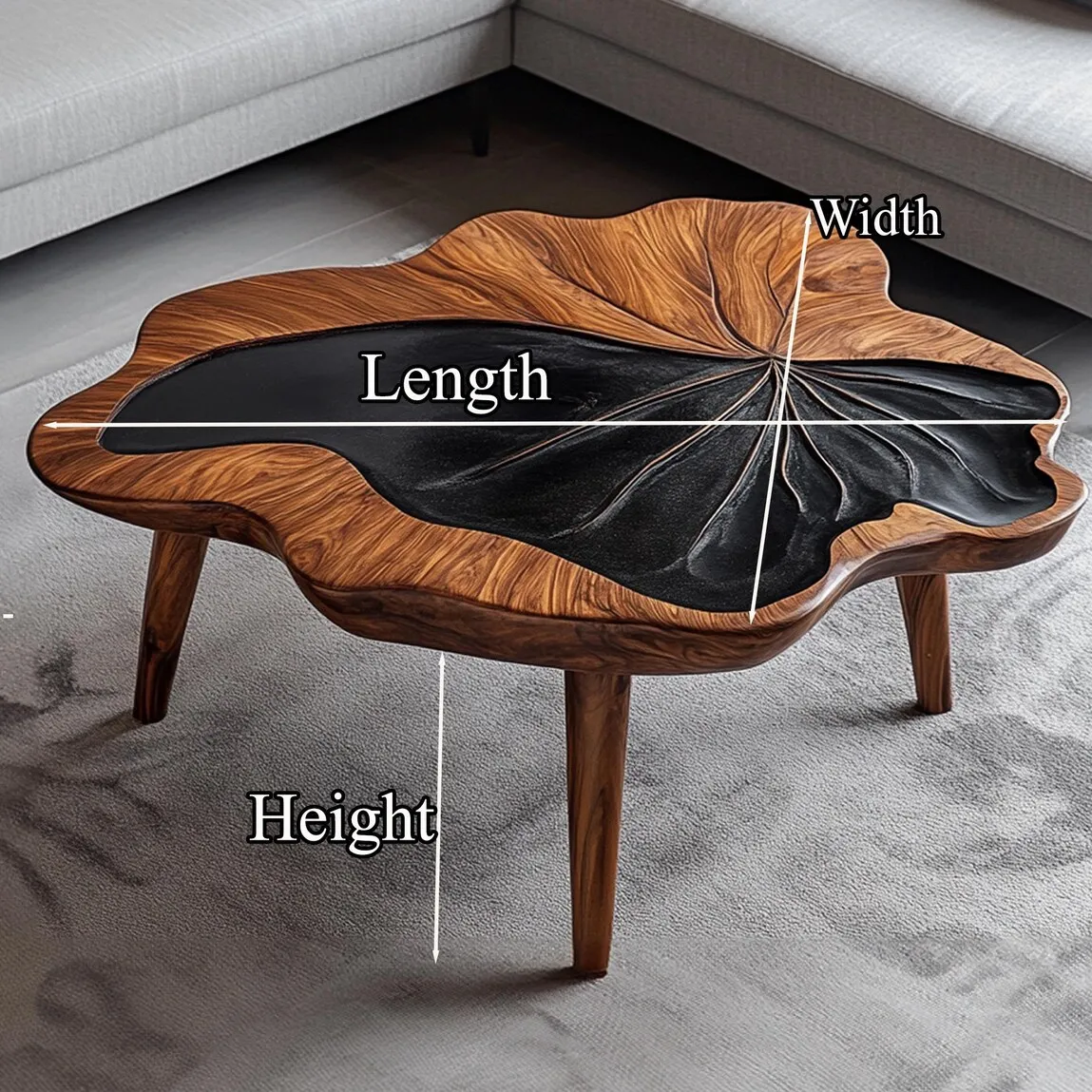 Modern coffee table live edge Farmhouse tamarind wood coffee table farmhouse table reclaimed wood table living room table home decor - Image 5