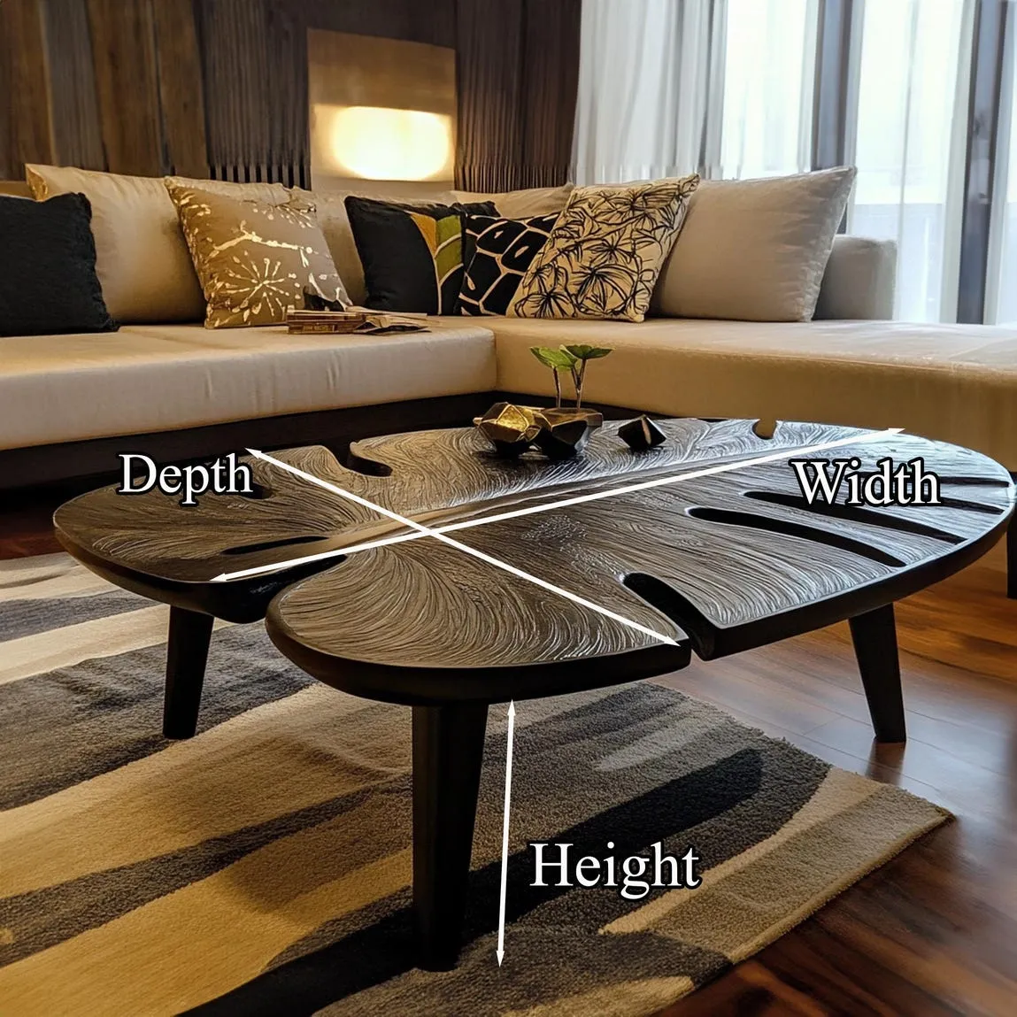 Farmhouse tamarind wood coffee table modern coffee table live edge farmhouse table reclaimed wood table living room table living room decor - Image 2