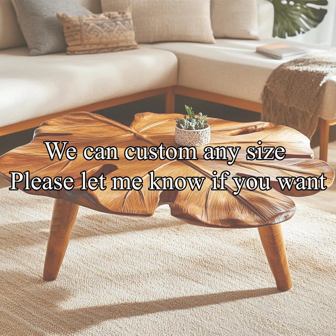 Rustic coffee table modern solid wood coffee table live edge farmhouse table reclaimed wood table living room table living room decor - Image 2