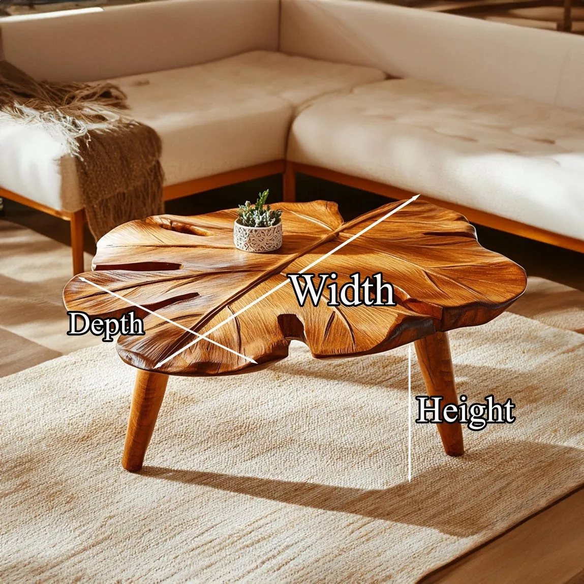 Rustic coffee table modern solid wood coffee table live edge farmhouse table reclaimed wood table living room table living room decor - Image 3