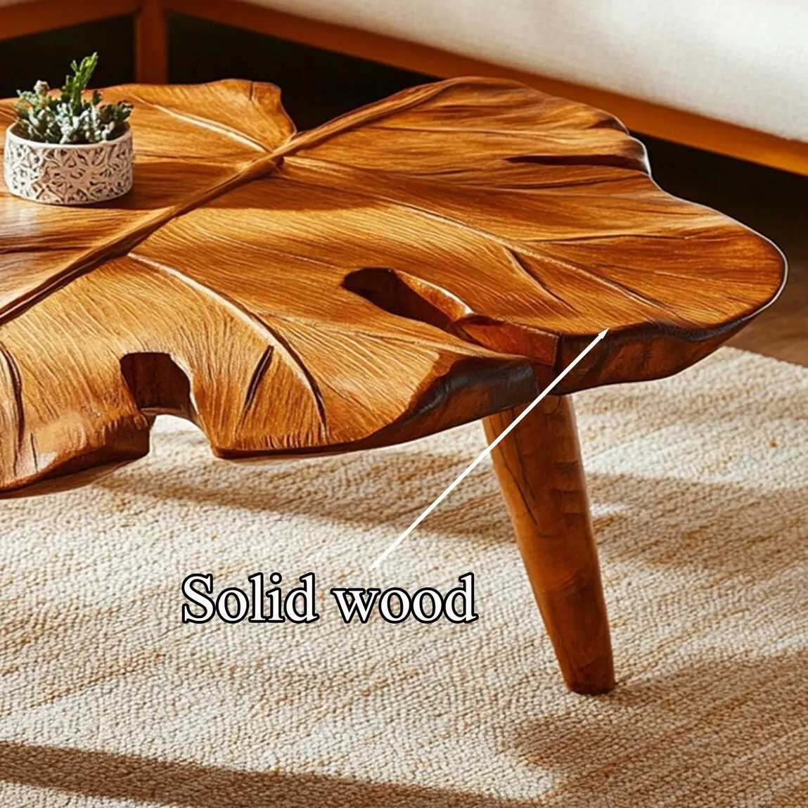 Rustic coffee table modern solid wood coffee table live edge farmhouse table reclaimed wood table living room table living room decor - Image 5