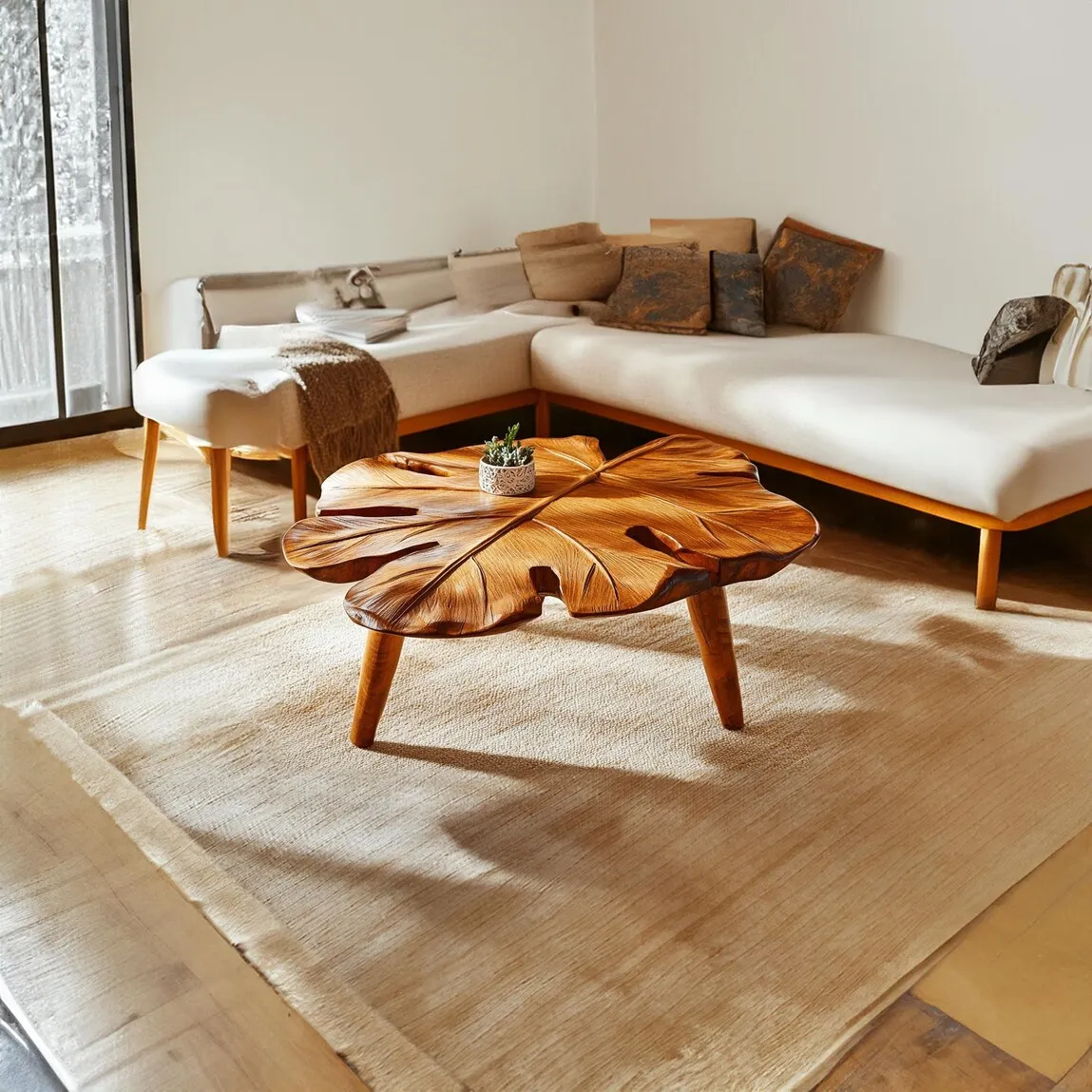 Rustic coffee table modern solid wood coffee table live edge farmhouse table reclaimed wood table living room table living room decor - Image 6