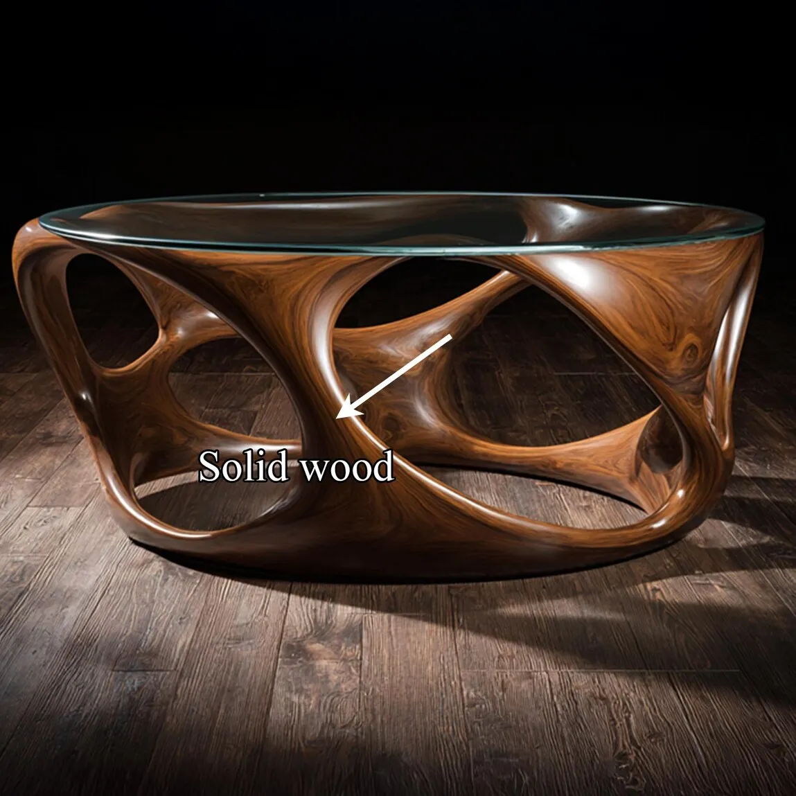 Rustic coffee table solid wood handmade unique wood art wooden coffee table outdoor side table decor living room gift - Image 5