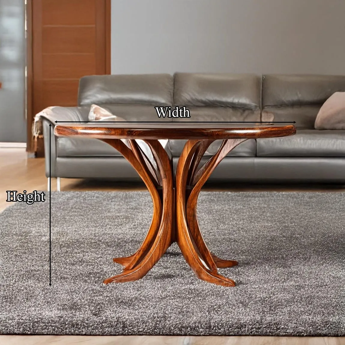 Custom coffee table solid wood handmade unique wooden live edge table entryway table decor living room gift her - Image 3