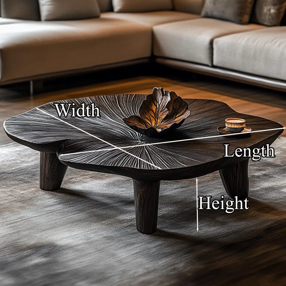 Farmhouse tamarind wood coffee table modern coffee table live edge farmhouse table reclaimed wood table living room table home decor - Image 3