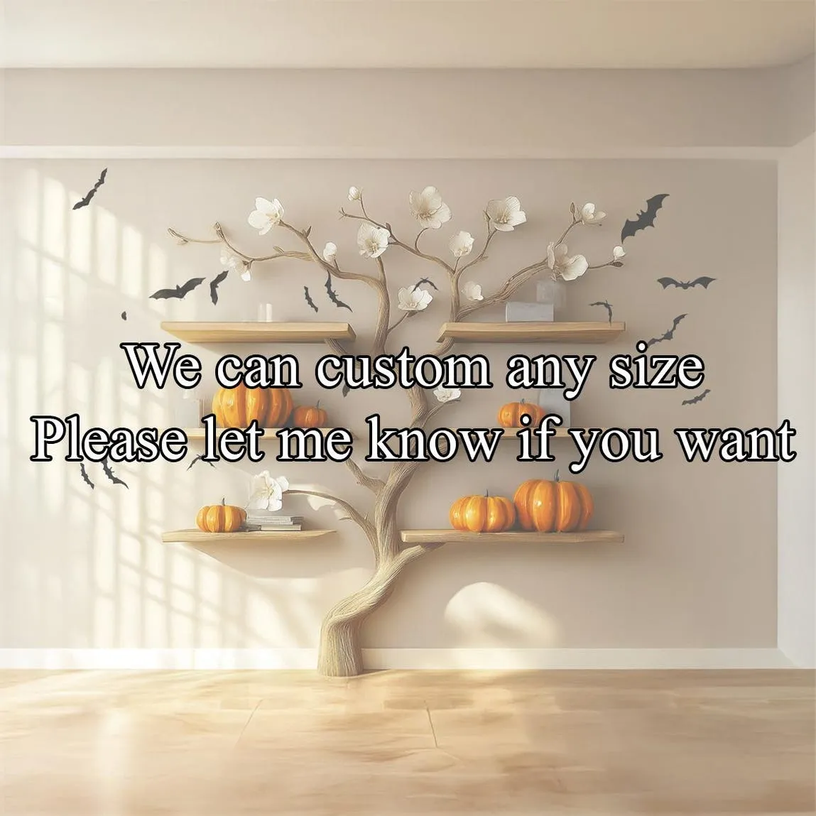 Halloween Tree Bookshelf Solid Wood Bookcase For Creative And Unique Home Decoration - Image 3