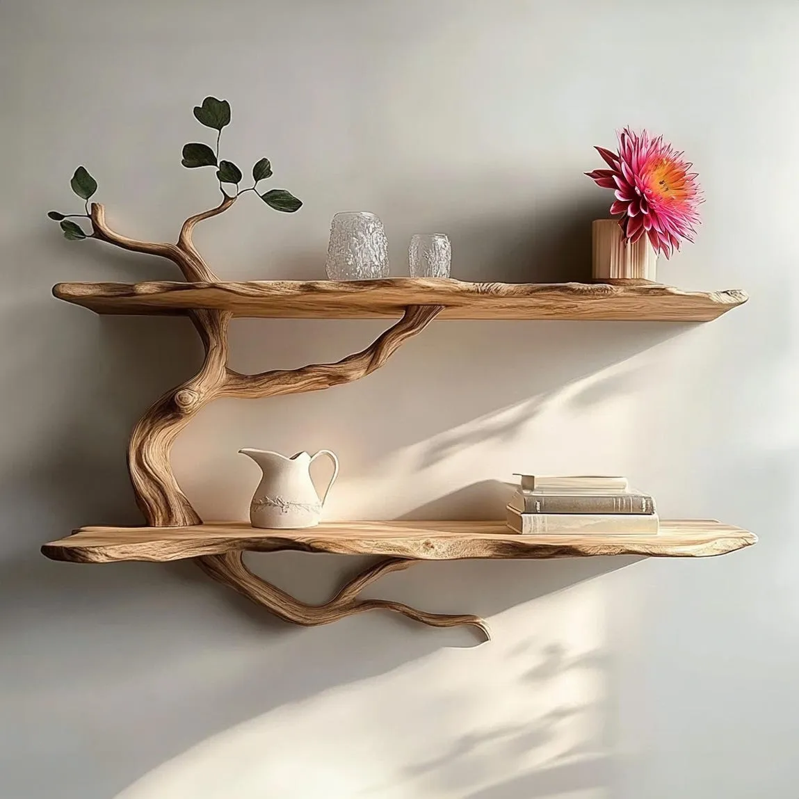 Custom handmade unique floating book shelf solid wood floating shelf bookcase book rack for wall housewarming gift her - Image 6