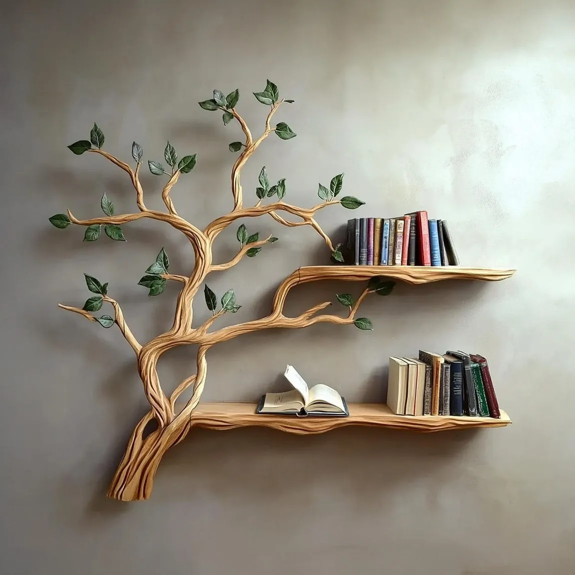 Handmade mini floating book shelf solid wood bookcase book rack for wall housewarming gift