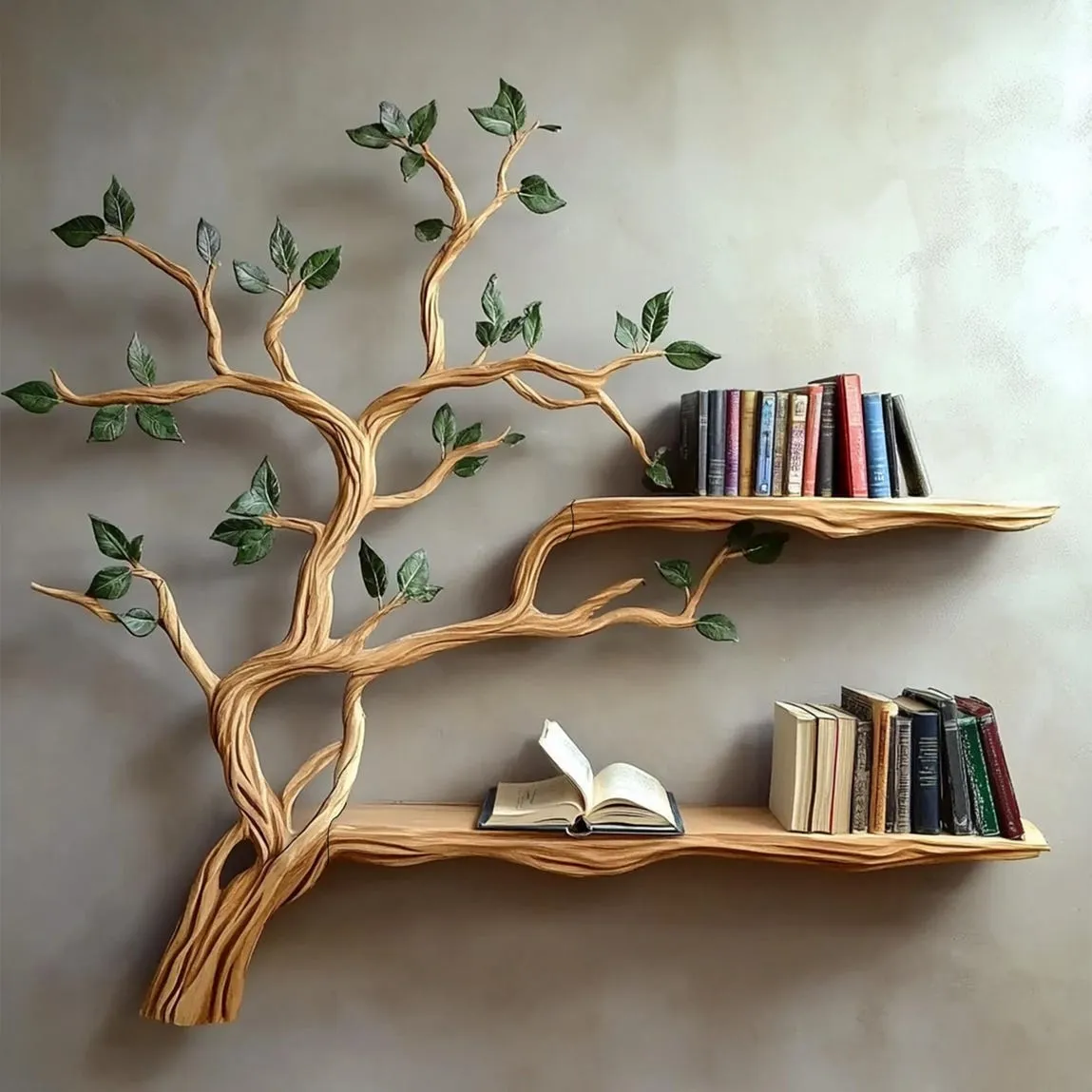 Handmade mini floating book shelf solid wood bookcase book rack for wall housewarming gift - Image 4
