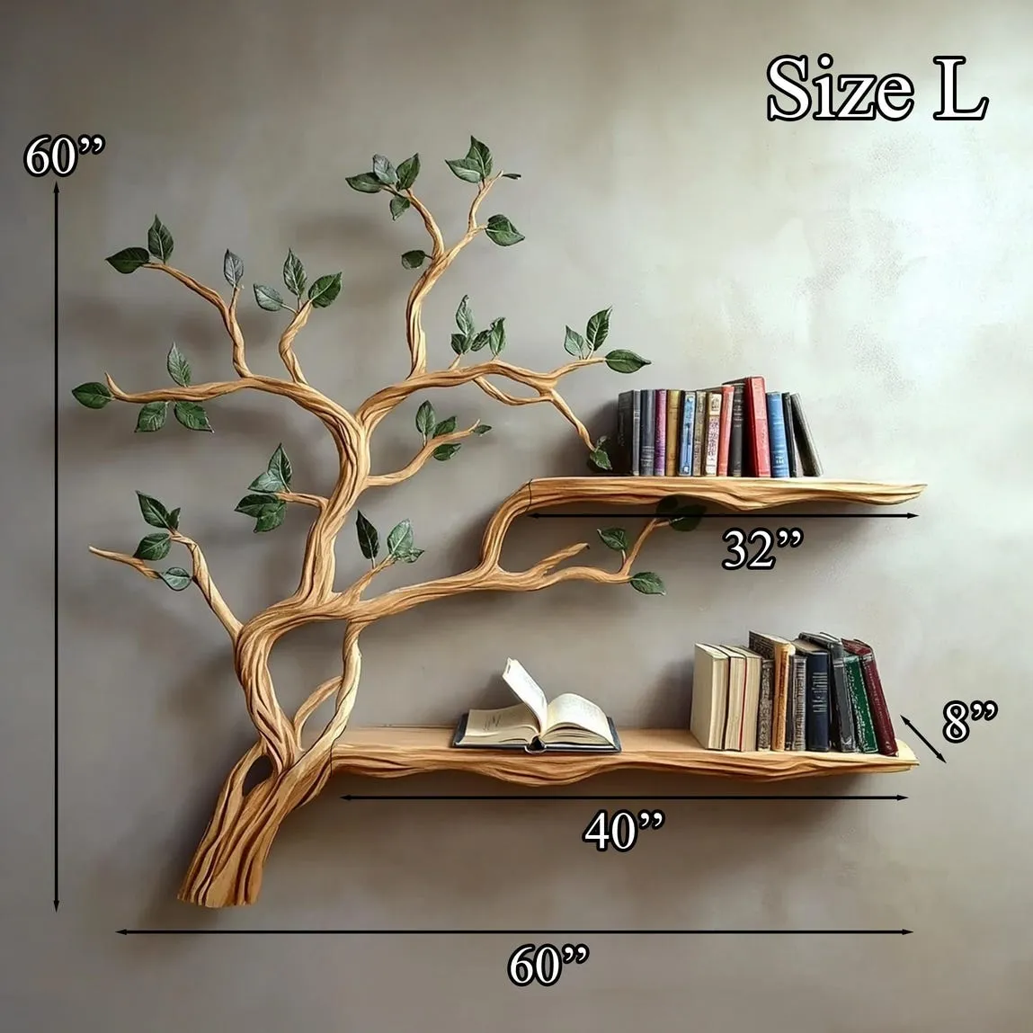 Handmade mini floating book shelf solid wood bookcase book rack for wall housewarming gift - Image 8