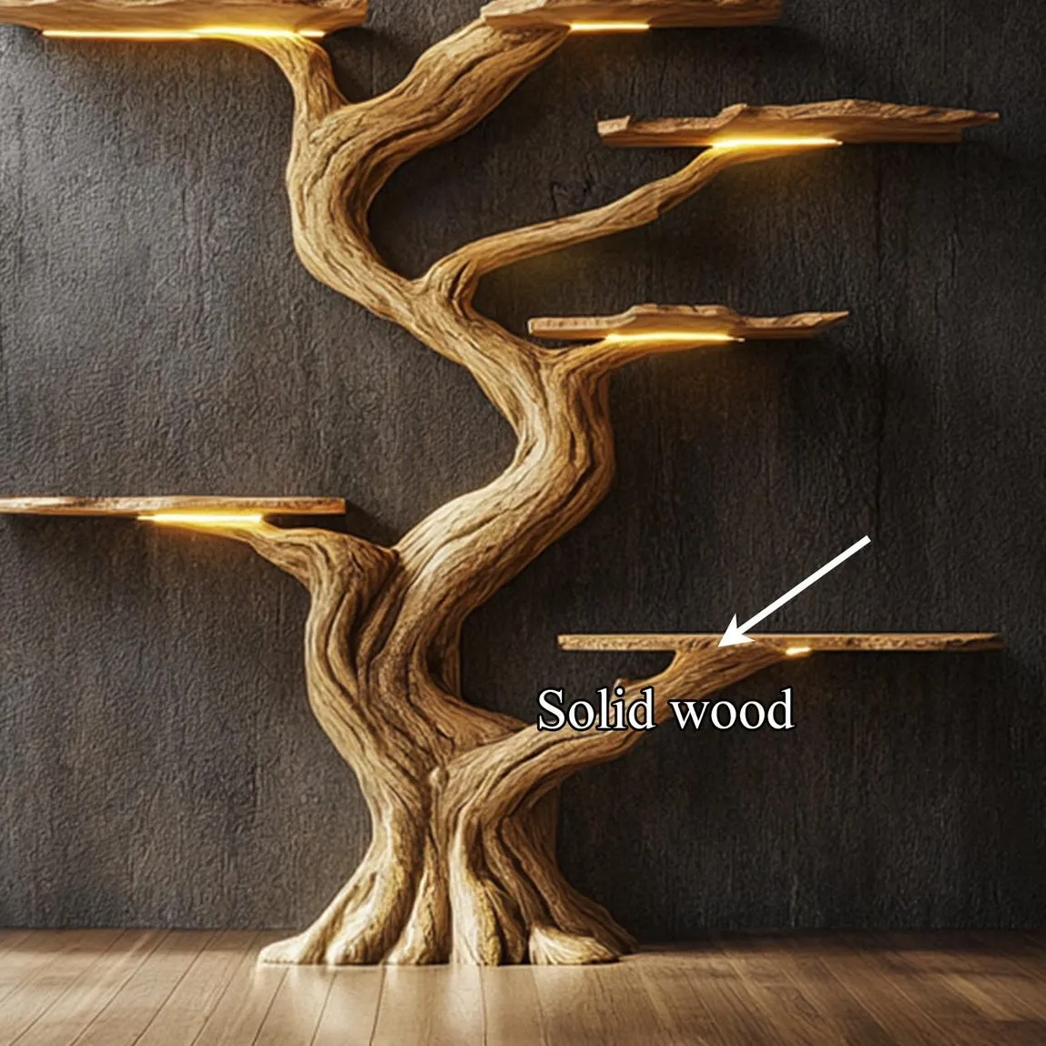 Rustic tree bookshelf nursery bookshelf handmade furniture wooden bookshelf wall mount bookshelf home decor gift - Image 4