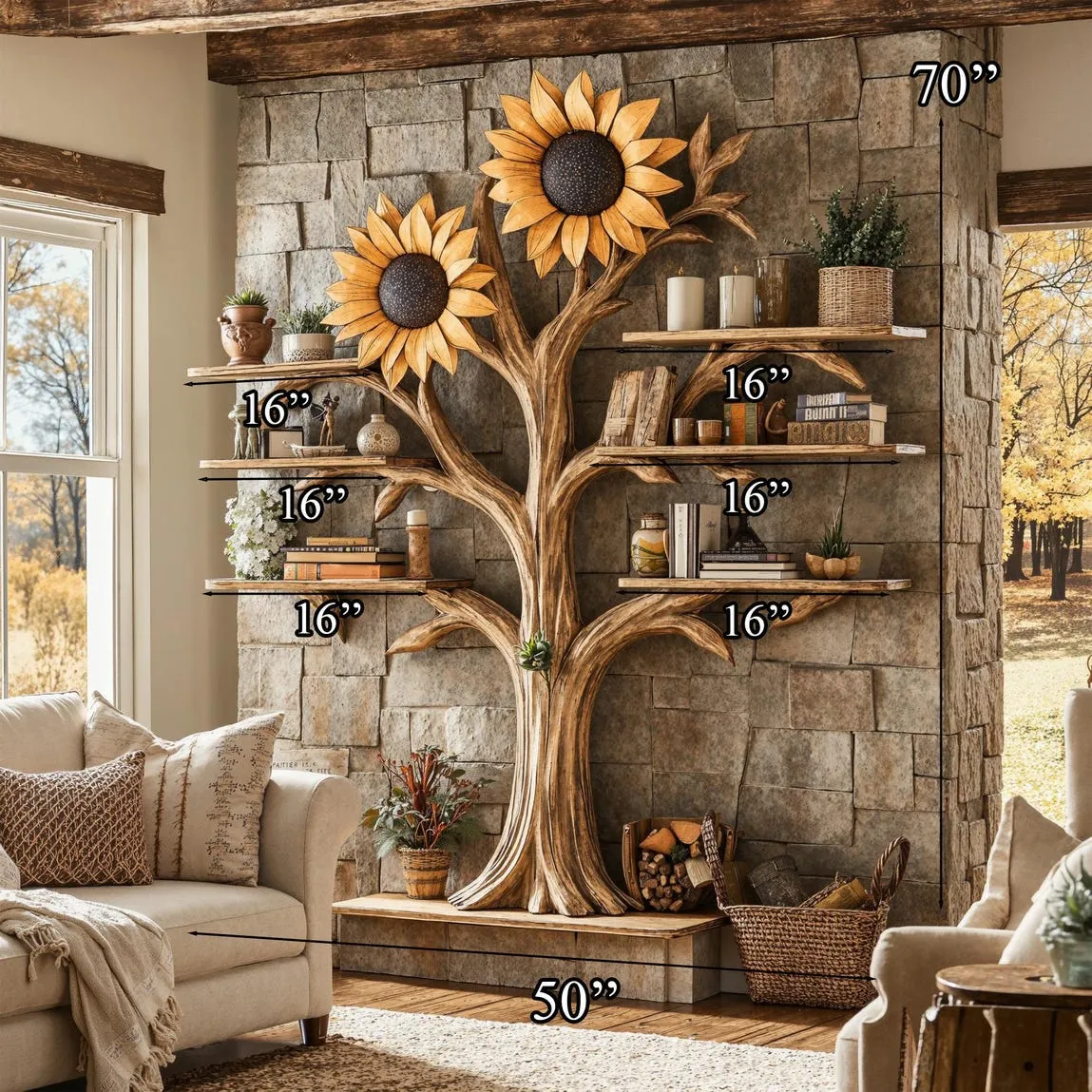 Tree book shelf driftwood branch floating bookshelf wall mount bookcase handmade furniture for home solid wood bookcase bookshelf decor - Image 7