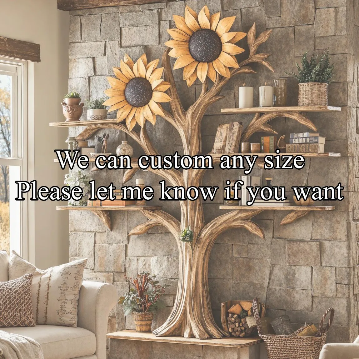 Tree book shelf driftwood branch floating bookshelf wall mount bookcase handmade furniture for home solid wood bookcase bookshelf decor - Image 8