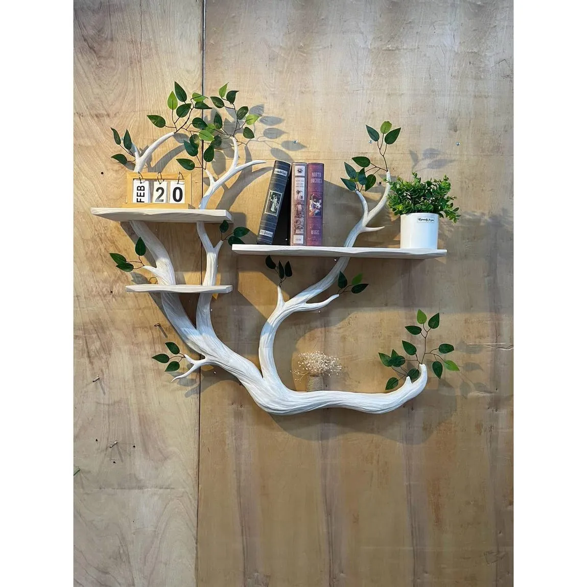 Solid wood live edge wall shelves floating handmade bookshelf modern wall decor living room house warming gift - Image 2