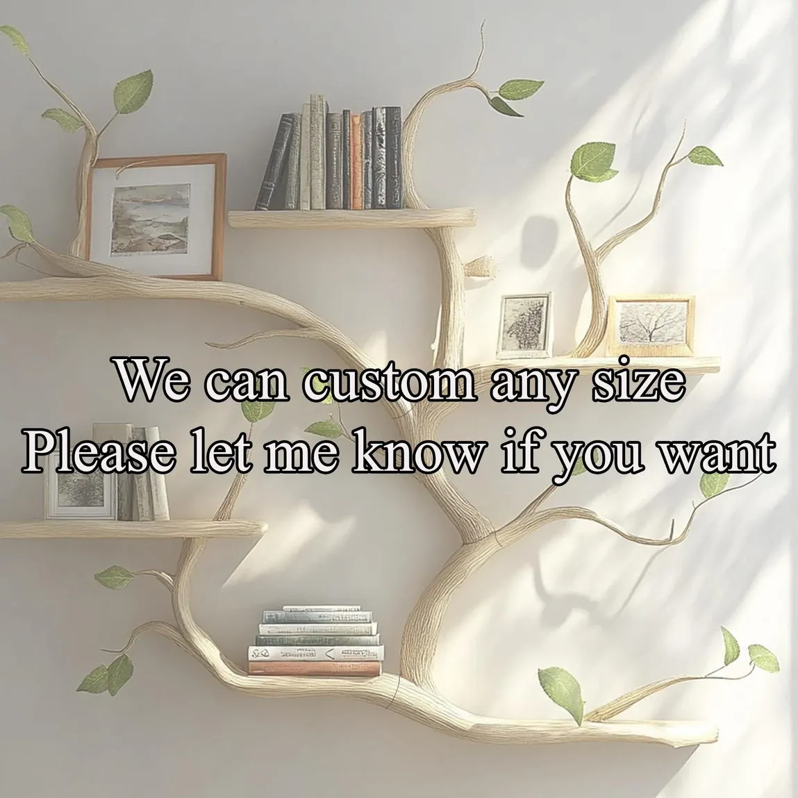 Solid wood live edge wall shelves floating handmade bookshelf modern wall decor living room house warming gift - Image 3