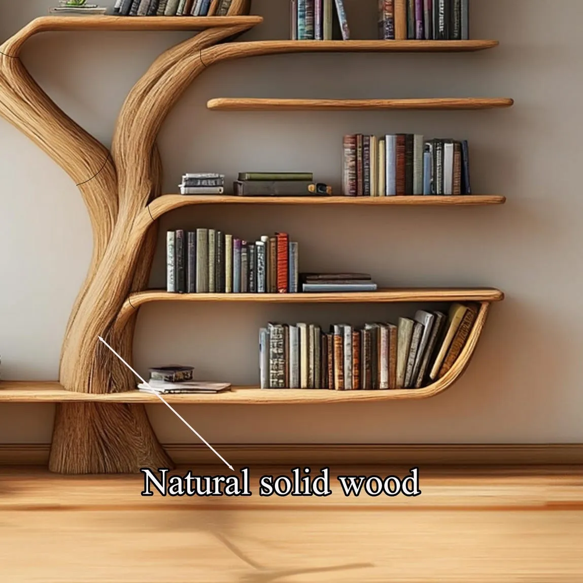 Tree branch bookshelf floating bookshelf  book holder book shelf decor handmade furniture decor living room gift for readers - Image 5