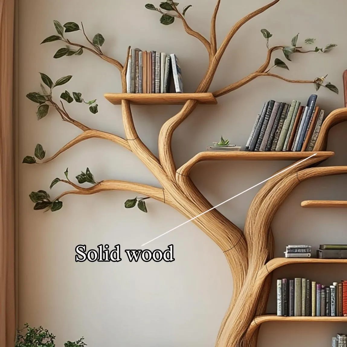 Tree branch bookshelf floating bookshelf  book holder book shelf decor handmade furniture decor living room gift for readers - Image 6
