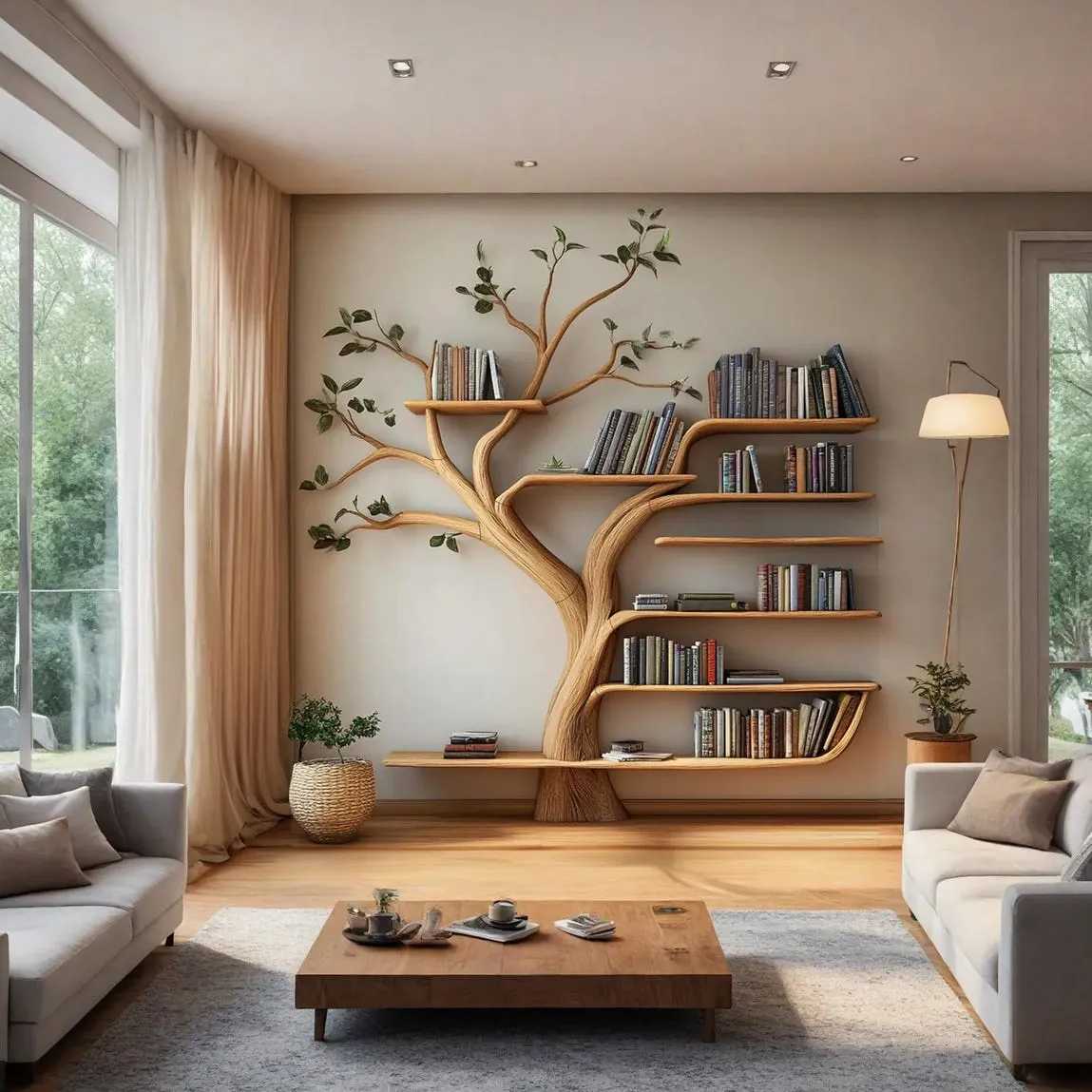 Tree branch bookshelf floating bookshelf  book holder book shelf decor handmade furniture decor living room gift for readers - Image 7