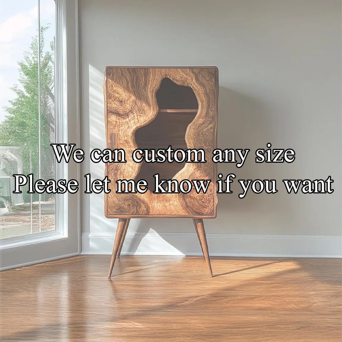 Rustic Cabinet Solid Wood Handmade Minimalist Entryway Cabinet for Living Room Wine display cabinet Decor Living Room Gif Her - Image 4