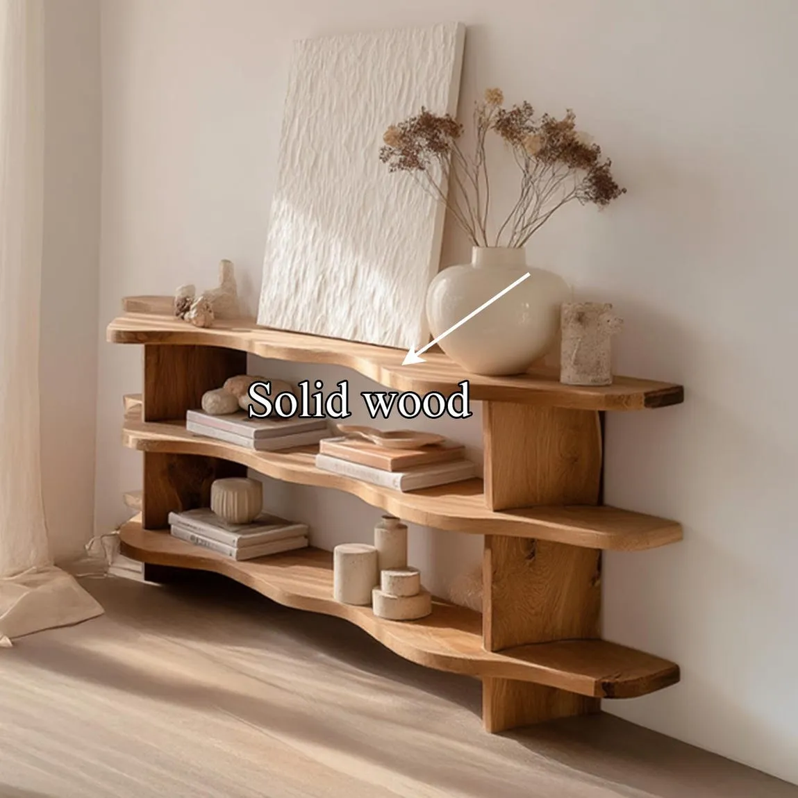 Shelf TV Solid Wood Live Edge Floating Shelves Shoe Bench Walnut Display Shelf Desk Shelf Unique Home Decor - Image 4