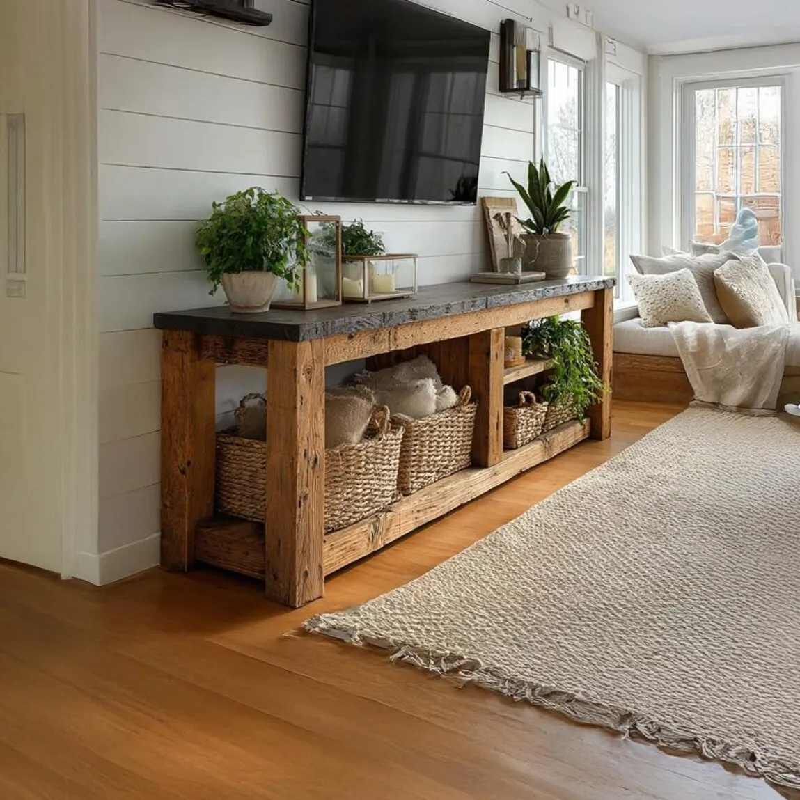 Rustic cabinet reclaimed vintage solid wood handcrafted shelf hardwood cabinet storage kitchen room gift